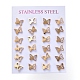 304 Stainless Steel Stud Earrings EJEW-H368-46G-3