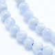 Natürlichen blauen Spitze Achat Perlen Stränge G-E483-08-4mm-3