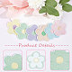 Macaron Color 5-Petal Flower Shape Iron on/Sew on Computerized Embroidery Polyester Clothing Patches DIY-WH0401-62-6