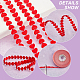 Nbeads 21.87 yards ruban d'amour rouge OCOR-WH0079-04A-4