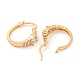 Латунные серьги-кольца из прозрачного кубического циркония EJEW-A107-05D-KCG-2