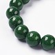 Pulsera de estiramiento con cuentas de jade natural de mashan BJEW-P207-28-10mm-2