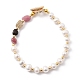 Natürliche kultivierte Süßwasserperlen Perlen Armbänder BJEW-JB05491-3