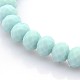Bracelets extensibles en perles en rondelles facettées en verre de cristal opaque de couleur unie BJEW-F072-M-3