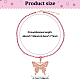 ANATTASOUL 4Pcs 4 Colors Rhinestone Butterfly Pendant Necklaces Set with Cup Chains NJEW-AN0001-33-2
