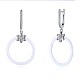 Trendy Sterling Silver Hoop Earrings EJEW-BB30008-B-1
