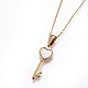 304 Stainless Steel Pendant Necklaces NJEW-P244-10G-3