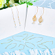 SUPERFINDINGS 36Pcs 3 Styles 18K Gold Plated Brass Earring Hooks V Shape French Ear Wire Dangle Earring with Loop for Women Girl DIY Earring Craft Jewelry Making KK-FH0004-81-4
