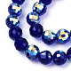 Transparentes perles de verre de galvanoplastie brins EGLA-N012-001-B09-3