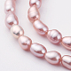 Fili di perle di perle d'acqua dolce coltivate naturali PEAR-G007-01-01-2