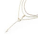 3 x 3 Messing-Halsketten mit Stern- NJEW-JN04074-1