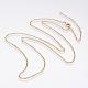 Brass Cable Chains Necklaces NJEW-F167-04G