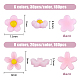 SUPERFINDINGS 340Pcs 14 Styles Resin Flower Cabochons Flatback Cabochons Flower Beads for Nail Art Accessories Phone Case Making Ornament FIND-FH0007-43-2