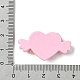 ピンクをテーマにした不透明樹脂デコデンカボション  バレンタイン・デー  ハート  19.5x35x8mm RESI-C045-06E-3