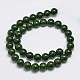 Chapelets de perles en jade de malaisie naturelle et teinte G-A146-10mm-A28-2