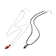 Rack Plating Alloy Heart Pendant Necklaces Sets NJEW-B081-07C-2