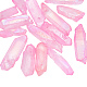 OLYCRAFT 30pcs Natural Quartz Points Spikes Electroplated Quartz Crystal Beads Natural Rock Quartz Crystal Points for Bracelets Necklaces Jewelry Crafts Making - Pearl Pink G-OC0002-53B-1
