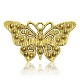 Oro antiguo plateado mariposa de rhinestone de aleación grandes colgantes RB-J234-10AG-2