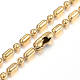 304 Stainless Steel Ball Chain Necklaces Making MAK-I008-02G-A03-1