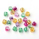 Transparent Acrylic Cube Beads PB78P9520-2