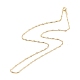 Collar de cadenas de singapur de latón para mujer NJEW-P265-07G-2