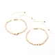 Set di bracciali con perline intrecciate in filo di nylon BJEW-JB06456-1