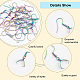 DICOSMETIC 64Pcs 4 Styles Leverback Earring Hooks Ear Wires Fish Hooks French Earring Hooks Ear Ball Hooks with Pendant Clasp with 100pcs Ear Nuts for Earring Making STAS-DC0010-34-4