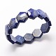 Hexagram Natural Lapis Lazuli Bead Stretch Bracelets BJEW-M162-04-2