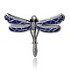 Dragonfly Antique Silver Plated Alloy Enamel Big Pendants ENAM-J269-10AS-1