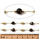 Круглые граненые цепочки из бисера тигрового глаза ручной работы CHC-F021-01G-06-2