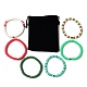 Handmade Polymer Clay Heishi Beads Stretch Bracelets Sets BJEW-JB05902-09-1