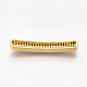 Brass Micro Pave Cubic Zirconia Beads ZIRC-T004-45G-3