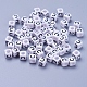 Pandahall 50g Opaque Acrylic Horizontal Hole Letter Beads SACR-TA0001-19I-1
