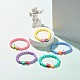 Handmade Polymer Clay Fruit Stretch Bracelet with Round Beads for Kids BJEW-JB07583-2