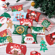 BENECREAT 32Pcs 8 Styles Christmas Foldable Paper Candy Pillow Box CON-BC0006-94-4