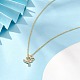 Klare Halskette mit Anhänger „Ja“ aus kubischem Zirkonia NJEW-JN04330-01-5