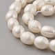 Hebras de perlas de agua dulce cultivadas naturales PEAR-G007-23-3