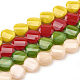 Chapelets de perles en verre opaque de couleur unie GLAA-N032-06-1