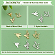 DICOSMETIC 36Pcs 6 Styles Bird Charms Peace Dove Hummingbird Pendants Swallow Charms Metal Birds Golden Charms for DIY Jewelry Making Earrings Bracelet Necklace Accessory Supplies STAS-DC0008-87-4