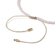 Bracelets de perles tressées en coquillage naturel et graines de verre en forme de cœur BJEW-JB09922-01-4