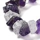 Нити необработанных бус из натурального аметиста и кристаллов кварца G-P528-A12-01-3