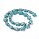 Kunsttürkisfarbenen Perlen Stränge TURQ-L029-04-2