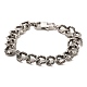 304 bracelets maille gourmette motif serpent en acier inoxydable BJEW-E094-07AS-1
