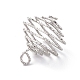Iron Wire Spiral Bead Cage Pendants IFIN-Q126-02P-01-3