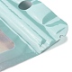 長方形レーザーPVCジップロックバッグ  再封可能な包装袋  セルフシールバッグ  淡いターコイズ  9.9x6.8x0.15cm  片側の厚さ：2.5ミル（0.065mm） ABAG-P011-01B-01-3