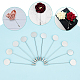 SUNNYCLUE 1 Box 60Pcs Round Tray Lapel Pin Metal Brooch Stick Pins Stainless Steel Safety Brooch Findings Brooches Base Settings for Men Women Suit Tie Hat Scarf DIY Costume Jewellery Accessories STAS-SC0003-91-4