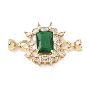 Застежки-защелки из латуни и стекла KK-U059-48G