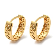 Серьги-кольца из латуни EJEW-M236-01E-G