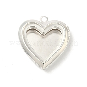 Подвески-медальоны в форме сердца из латуни KK-K414-12A-S