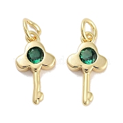Латунные микро проложить кубического циркония подвески KK-C051-08G